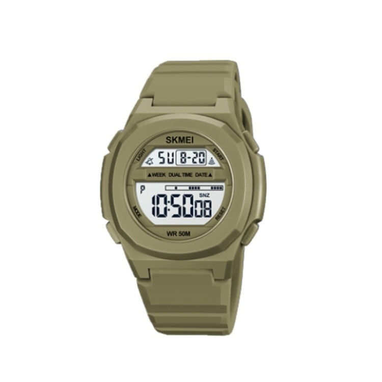 SKMEI 1821 Orologio elettronico con cinturino in silicone con fibbia in acciaio inossidabile