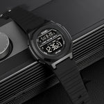SKMEI 1821 Orologio elettronico con cinturino in silicone con fibbia in acciaio inossidabile