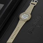 SKMEI 1821 Orologio elettronico con cinturino in silicone con fibbia in acciaio inossidabile