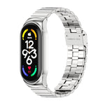 MIJOBS CS Cinturino in acciaio inossidabile con fibbia in bambù, For Xiaomi Mi Band 7 / 7 NFC