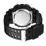 SKMEI 1857 Orologio elettronico impermeabile con cinturino in PU con fibbia in acciaio inossidabile