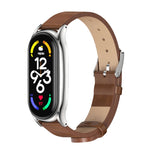 Cinturino per orologio in pelle microfibra con cassa in metallo MIJOBS Plus, For Xiaomi Mi Band 7 / 7 NFC