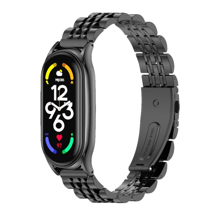 MIJOBS Plus Cinturino per orologio in acciaio inossidabile con sette sfere in metallo, For Xiaomi Mi Band 7 / 7 NFC