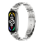 MIJOBS Plus Cinturino per orologio in acciaio inossidabile con sette sfere in metallo, For Xiaomi Mi Band 7 / 7 NFC