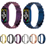 MIJOBS Plus Cinturino per orologio in acciaio inossidabile con sette sfere in metallo, For Xiaomi Mi Band 7 / 7 NFC
