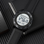 SKMEI 1872 Orologio elettronico impermeabile con cinturino in PU con fibbia in acciaio inossidabile, White, Black