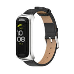Cinturino per orologio in pelle microfibra con cassa in metallo MIJOBS, For Samsung Galaxy Fit 2