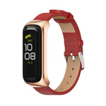 Cinturino per orologio in pelle microfibra con cassa in metallo MIJOBS, For Samsung Galaxy Fit 2
