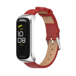 Cinturino per orologio in pelle microfibra con cassa in metallo MIJOBS, For Samsung Galaxy Fit 2