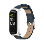 Cinturino per orologio in pelle microfibra con cassa in metallo MIJOBS, For Samsung Galaxy Fit 2