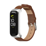 Cinturino per orologio in pelle microfibra con cassa in metallo MIJOBS, For Samsung Galaxy Fit 2
