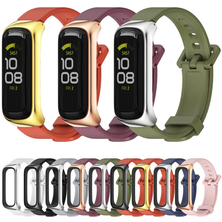 Cinturino per orologio in silicone con cassa in metallo MIJOBS, For Samsung Galaxy Fit 2