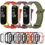 Cinturino per orologio in silicone con cassa in metallo MIJOBS, For Samsung Galaxy Fit 2