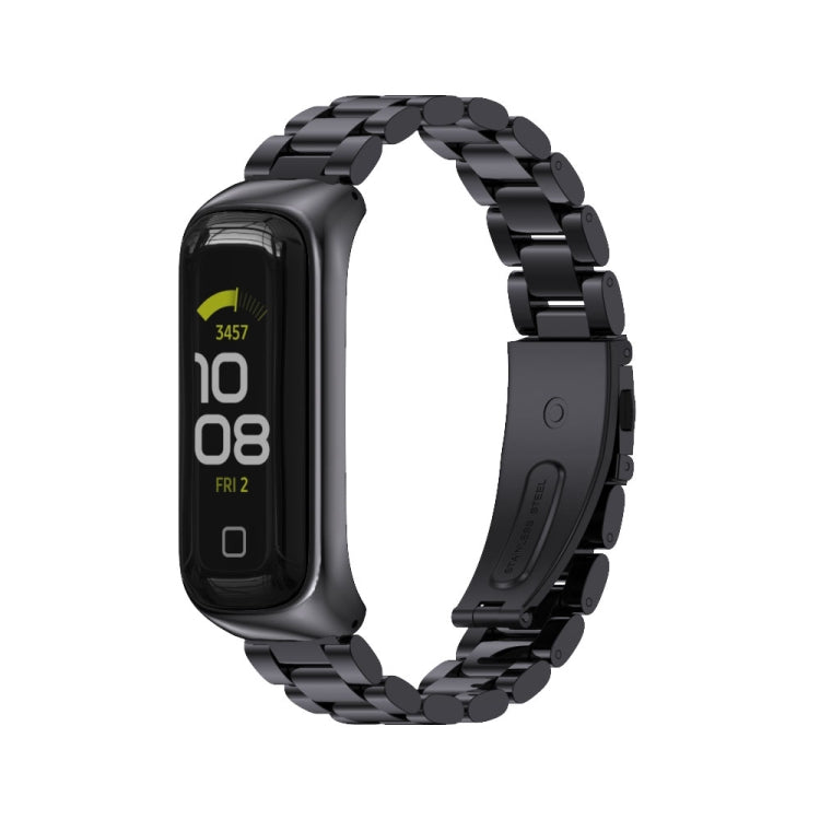 Cinturino per orologio MIJOBS in acciaio inossidabile con tre sfere in metallo, For Samsung Galaxy Fit 2