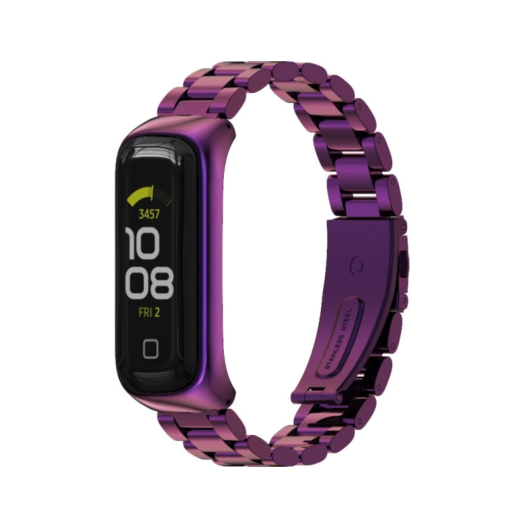 Cinturino per orologio MIJOBS in acciaio inossidabile con tre sfere in metallo, For Samsung Galaxy Fit 2