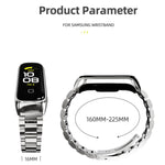 Cinturino per orologio MIJOBS in acciaio inossidabile con tre sfere in metallo, For Samsung Galaxy Fit 2