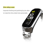 Cinturino per orologio MIJOBS in acciaio inossidabile con tre sfere in metallo, For Samsung Galaxy Fit 2