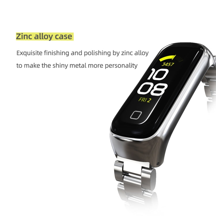 Cinturino per orologio MIJOBS in acciaio inossidabile con tre sfere in metallo, For Samsung Galaxy Fit 2