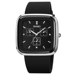 Orologio al quarzo impermeabile con cinturino in silicone con fibbia in acciaio inossidabile SKMEI 1902