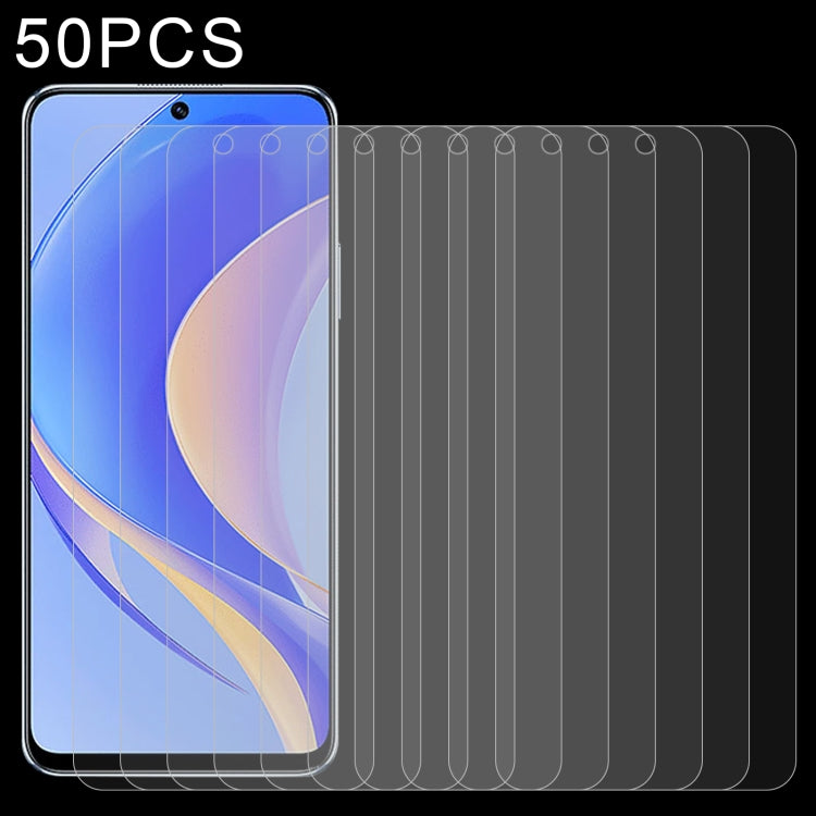 50 pellicole in vetro temperato da 0,26 mm 9H 2,5D, For OPPO Reno7 A (50 PCS), For Huawei nova Y90 (50 PCS)