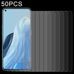 50 pellicole in vetro temperato da 0,26 mm 9H 2,5D, For OPPO Reno7 A (50 PCS), For Huawei nova Y90 (50 PCS)