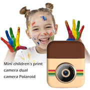 Fotocamera digitale con stampa Polaroid per bambini con schermo IPS HD da 2,4 pollici, No Memory Card, 16G, 32G