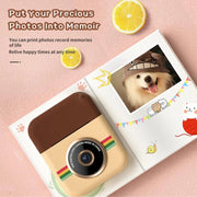 Fotocamera digitale con stampa Polaroid per bambini con schermo IPS HD da 2,4 pollici, No Memory Card, 16G, 32G