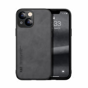 Custodia per telefono posteriore in pelle magnetica Skin Feel, For iPhone 13 mini, For iPhone 13, For iPhone 13 Pro, For iPhone 13 Pro Max, For iPhone 12 mini, For iPhone 12