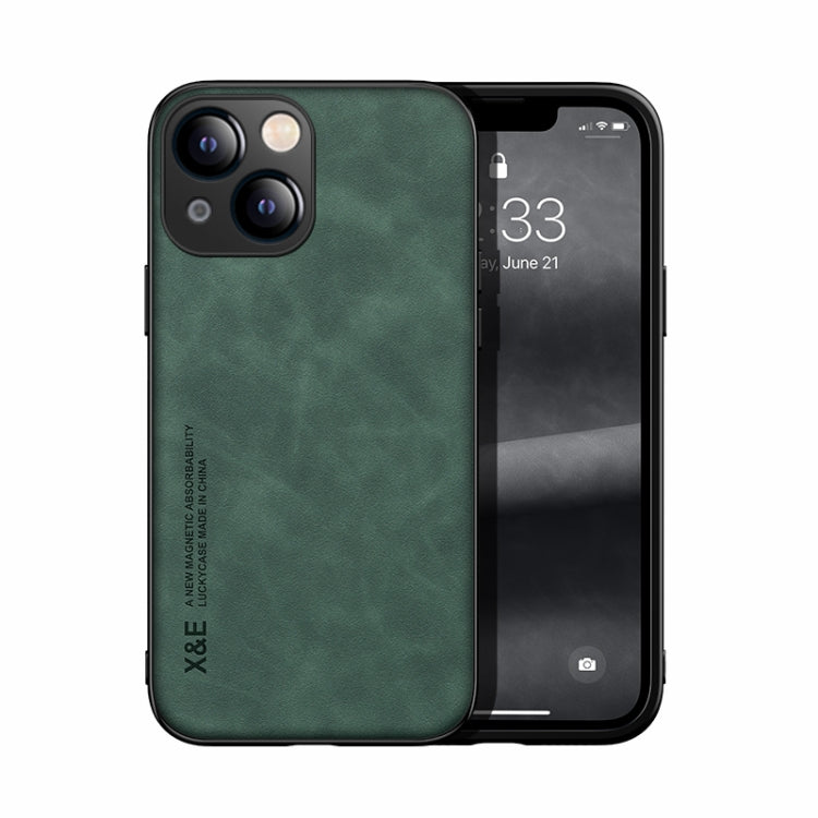Custodia posteriore in pelle magnetica per iPhone 13 e 12