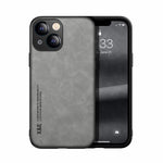 Custodia posteriore in pelle magnetica per iPhone 13 e 12