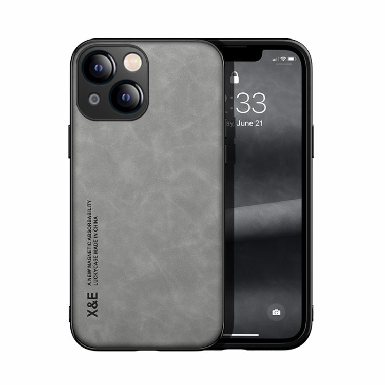 Custodia posteriore in pelle magnetica per iPhone 13 e 12