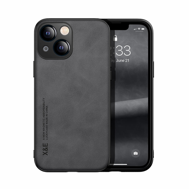 Custodia posteriore in pelle magnetica per iPhone 13 e 12