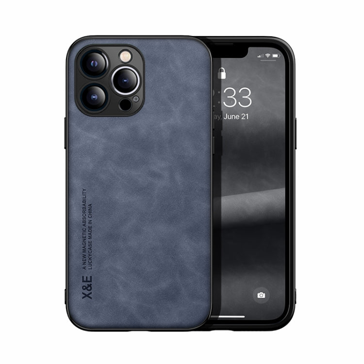 Custodia posteriore in pelle magnetica per iPhone 13 e 12