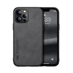 Custodia posteriore in pelle magnetica per iPhone 13 e 12