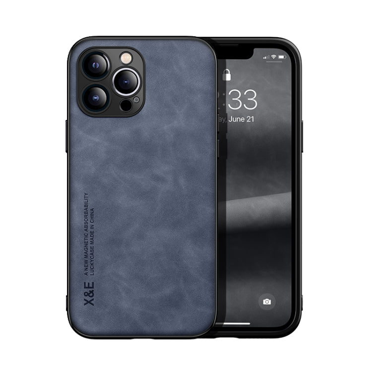 Custodia posteriore in pelle magnetica per iPhone 13 e 12