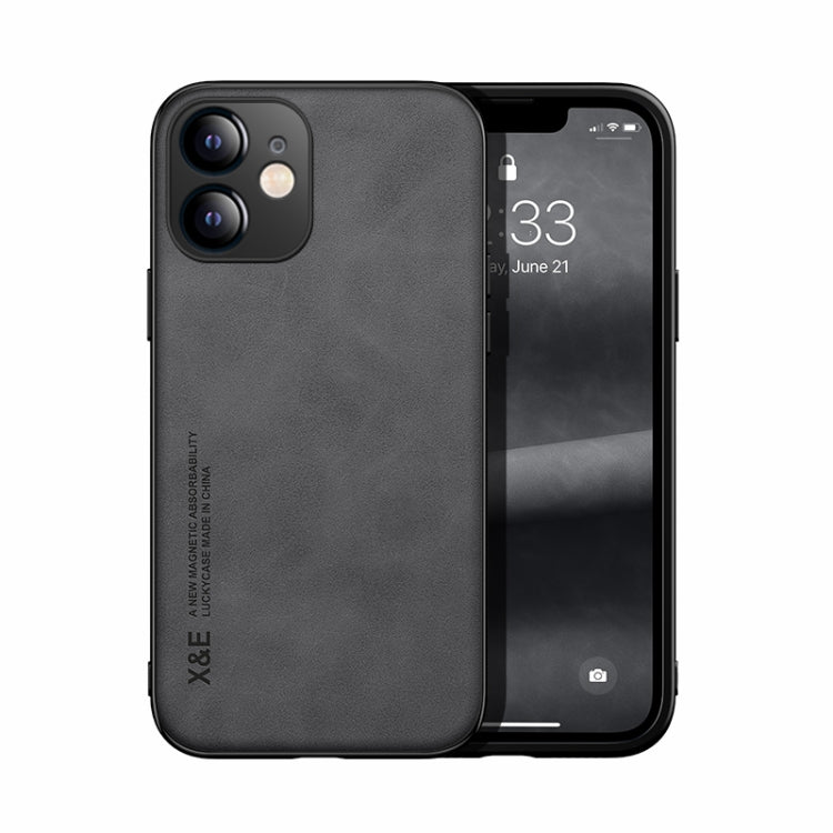Custodia posteriore in pelle magnetica per iPhone 13 e 12