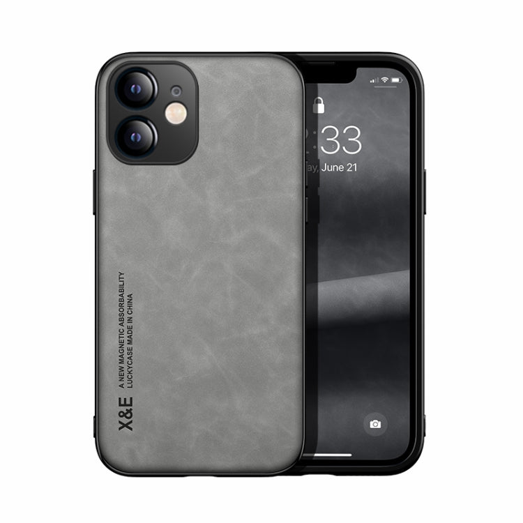Custodia posteriore in pelle magnetica per iPhone 13 e 12