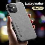 Custodia per telefono posteriore in pelle magnetica Skin Feel, For iPhone 12 Pro, For iPhone 12 Pro Max, For iPhone 11, For iPhone 11 Pro, For iPhone 11 Pro Max, For iPhone X / XS