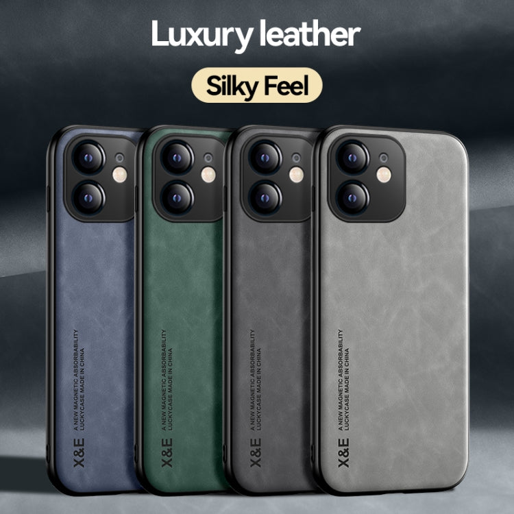 Custodia per telefono posteriore in pelle magnetica Skin Feel, For iPhone 12 Pro, For iPhone 12 Pro Max, For iPhone 11, For iPhone 11 Pro, For iPhone 11 Pro Max, For iPhone X / XS