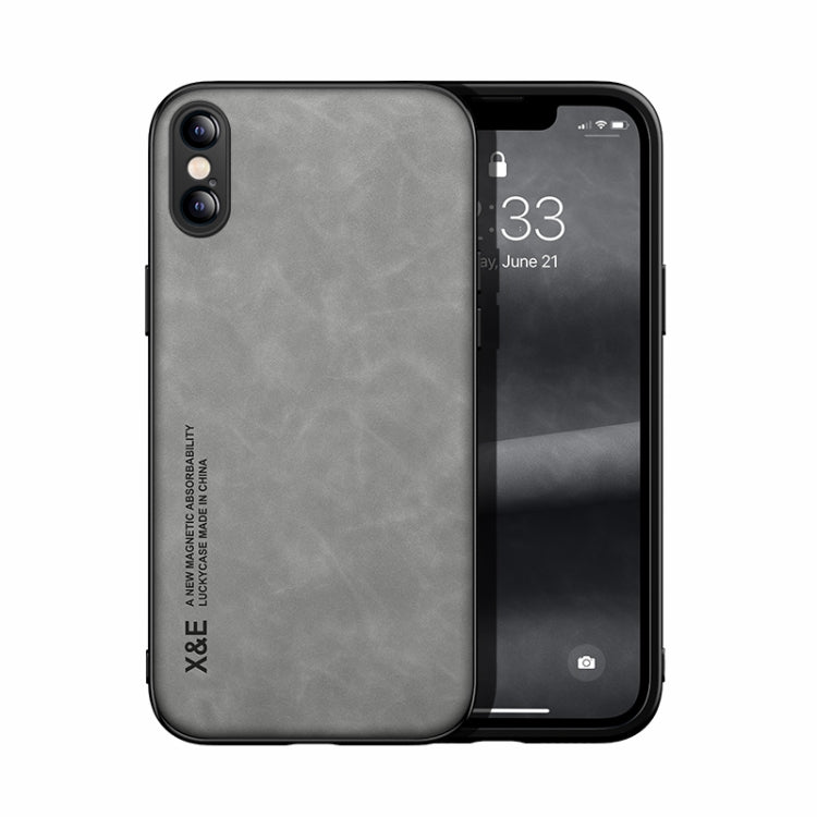 Custodia per telefono posteriore in pelle magnetica Skin Feel, For iPhone 12 Pro, For iPhone 12 Pro Max, For iPhone 11, For iPhone 11 Pro, For iPhone 11 Pro Max, For iPhone X / XS