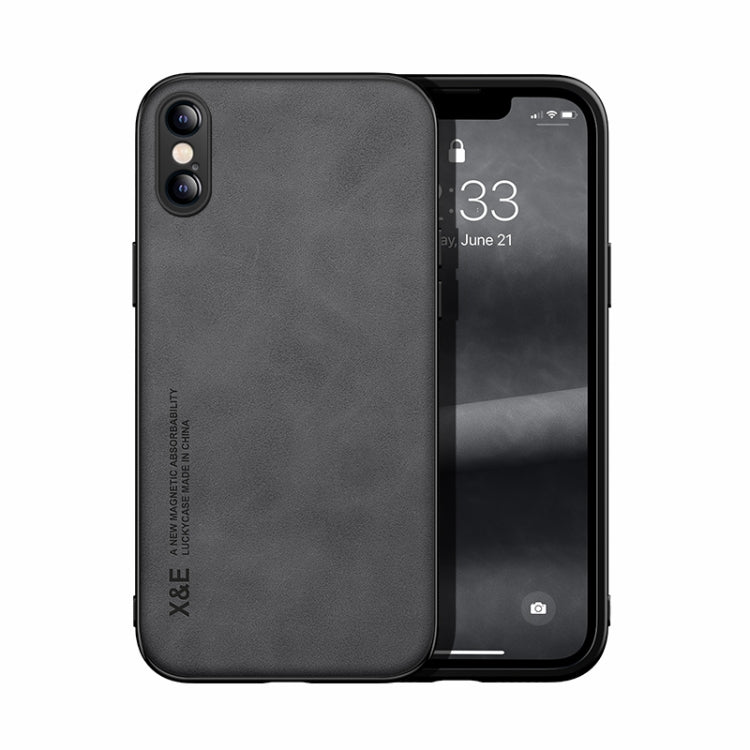 Custodia per telefono posteriore in pelle magnetica Skin Feel, For iPhone 12 Pro, For iPhone 12 Pro Max, For iPhone 11, For iPhone 11 Pro, For iPhone 11 Pro Max, For iPhone X / XS