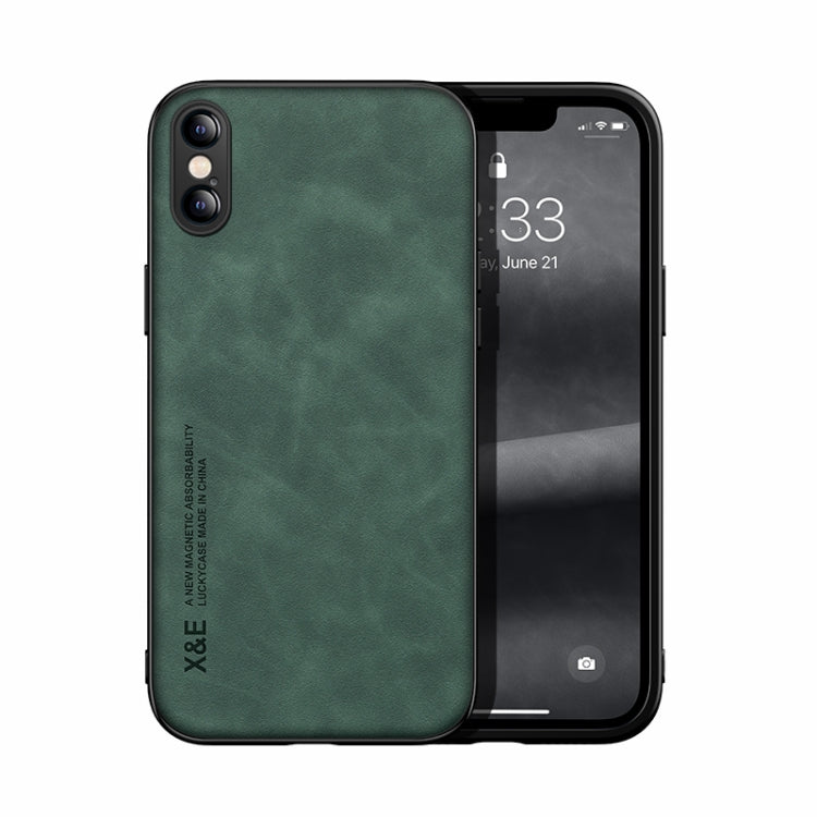 Custodia per telefono posteriore in pelle magnetica Skin Feel, For iPhone 12 Pro, For iPhone 12 Pro Max, For iPhone 11, For iPhone 11 Pro, For iPhone 11 Pro Max, For iPhone X / XS