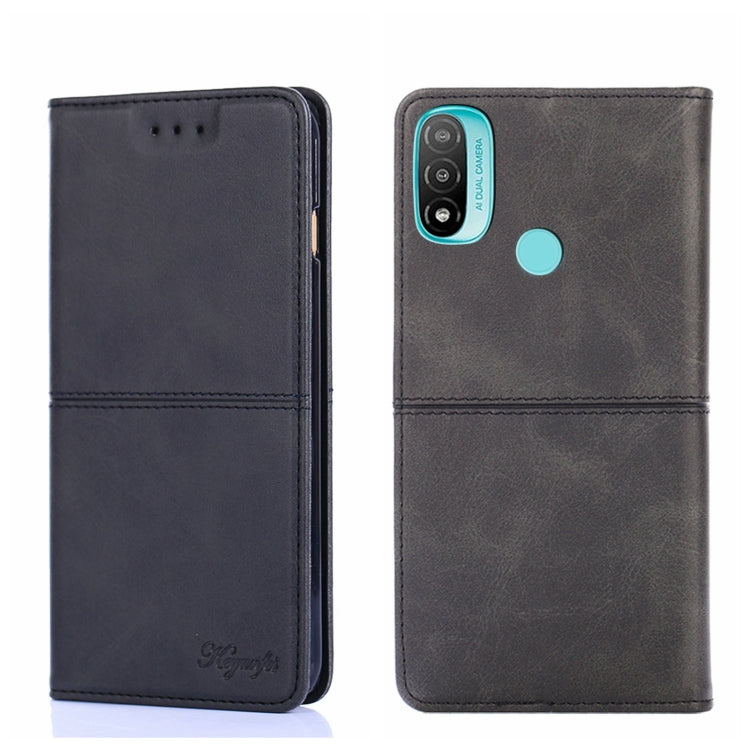Custodia per telefono in pelle a vibrazione orizzontale magnetica con trama di mucca, For Motorola Moto E20, For Motorola Moto E40