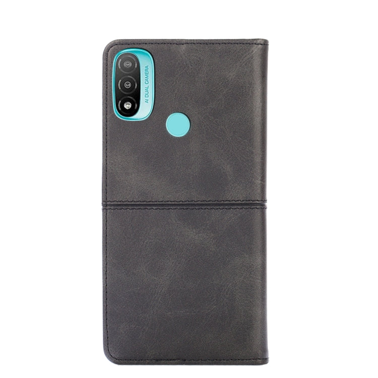Custodia per telefono in pelle a vibrazione orizzontale magnetica con trama di mucca, For Motorola Moto E20, For Motorola Moto E40