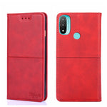 Custodia per telefono in pelle a vibrazione orizzontale magnetica con trama di mucca, For Motorola Moto E20, For Motorola Moto E40