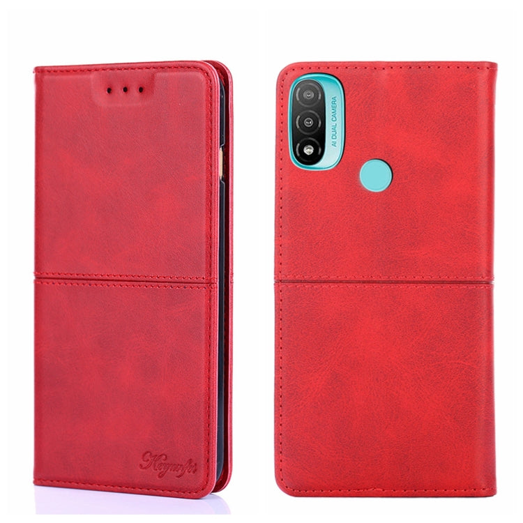 Custodia per telefono in pelle a vibrazione orizzontale magnetica con trama di mucca, For Motorola Moto E20, For Motorola Moto E40
