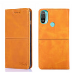 Custodia per telefono in pelle a vibrazione orizzontale magnetica con trama di mucca, For Motorola Moto E20, For Motorola Moto E40