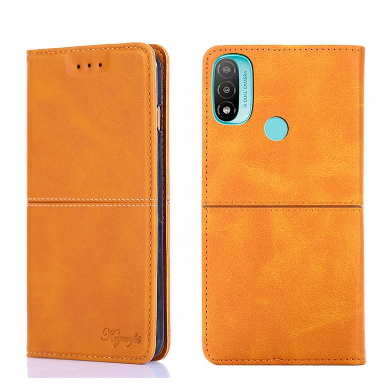 Custodia per telefono in pelle a vibrazione orizzontale magnetica con trama di mucca, For Motorola Moto E20, For Motorola Moto E40