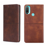 Custodia per telefono in pelle a vibrazione orizzontale magnetica con trama di mucca, For Motorola Moto E20, For Motorola Moto E40