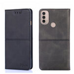 Custodia per telefono in pelle a vibrazione orizzontale magnetica con trama di mucca, For Motorola Moto E20, For Motorola Moto E40